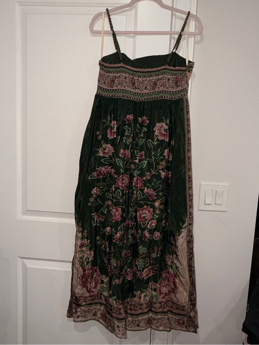 FARM Rio Green Floral Midi Dress Size L - Picture 6 of 6